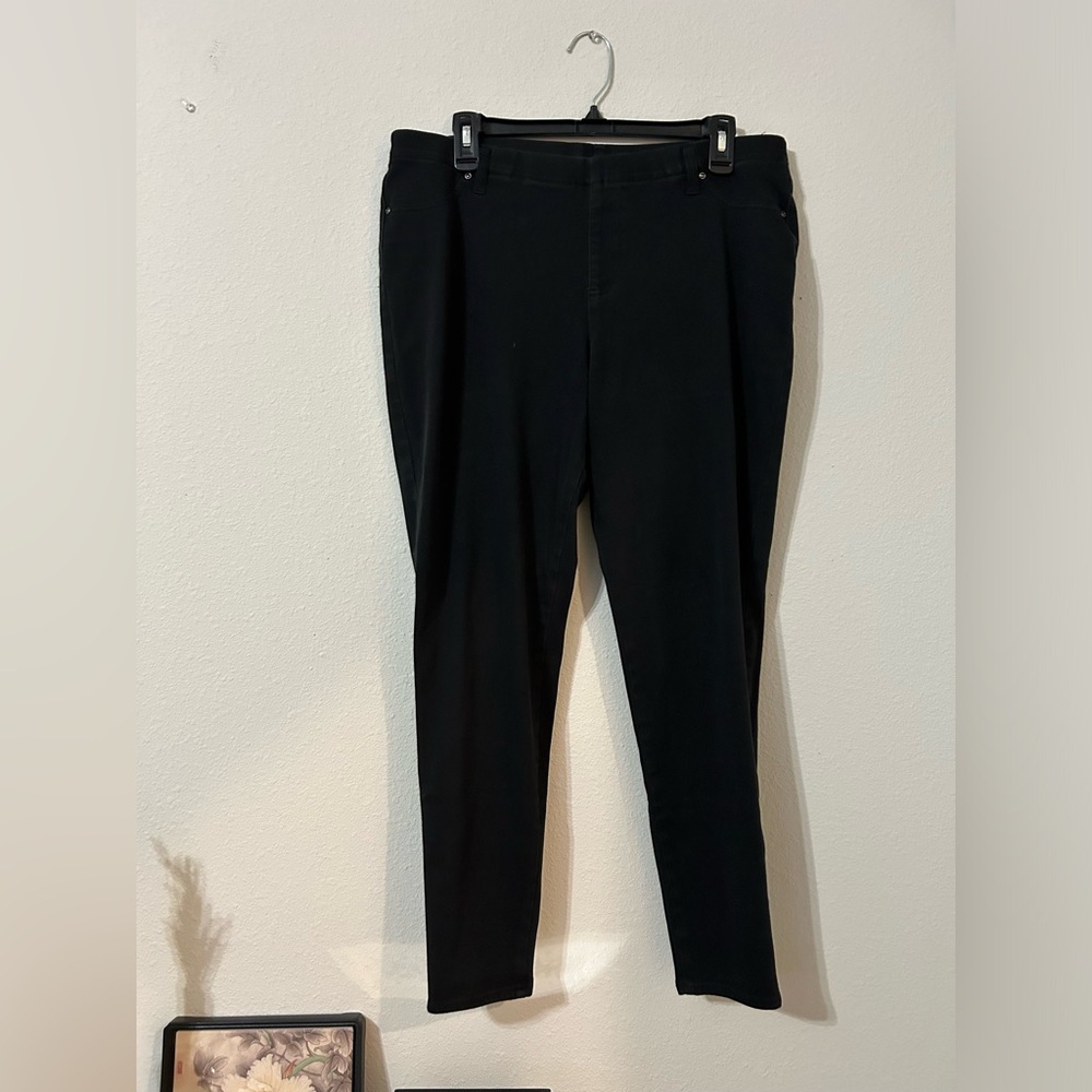 Time & Tru Black jeggings, slightly worn, Size:XL(16-18)